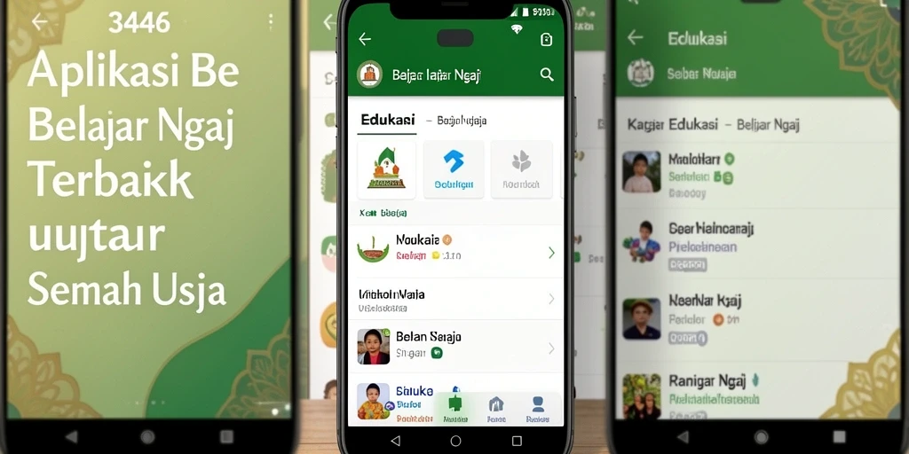 Tampilan antarmuka interaktif aplikasi Belajar Ngaji 3446.