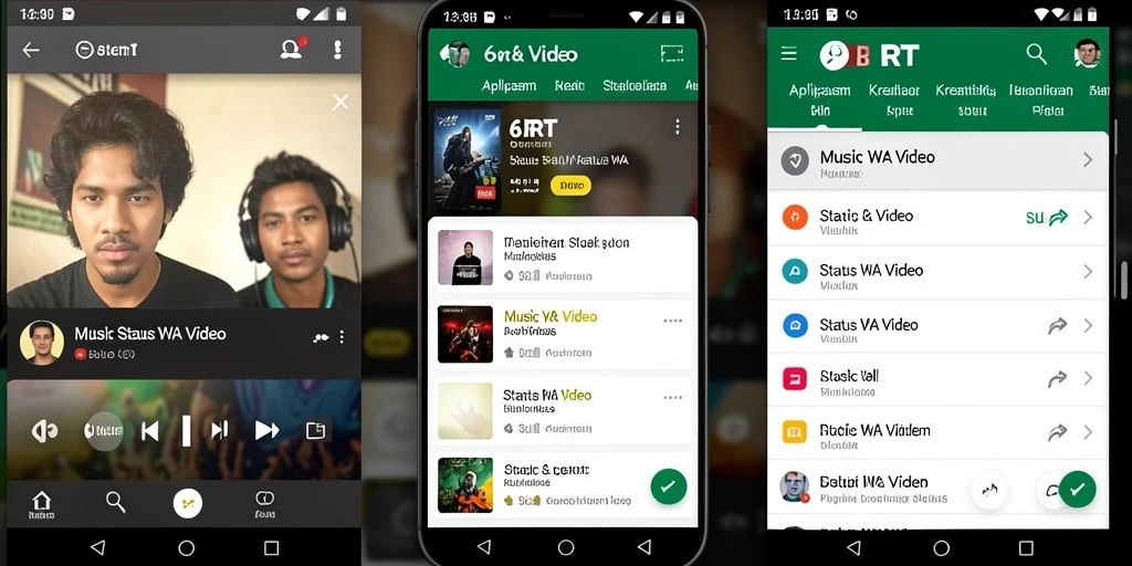 Antarmuka aplikasi 6RT yang memukau dan mudah digunakan untuk edit status video.
