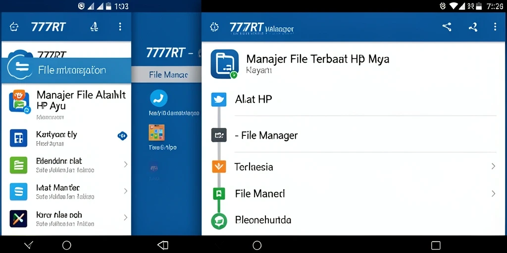 Antarmuka utama aplikasi File Manager 777RT yang sederhana dan efisien.