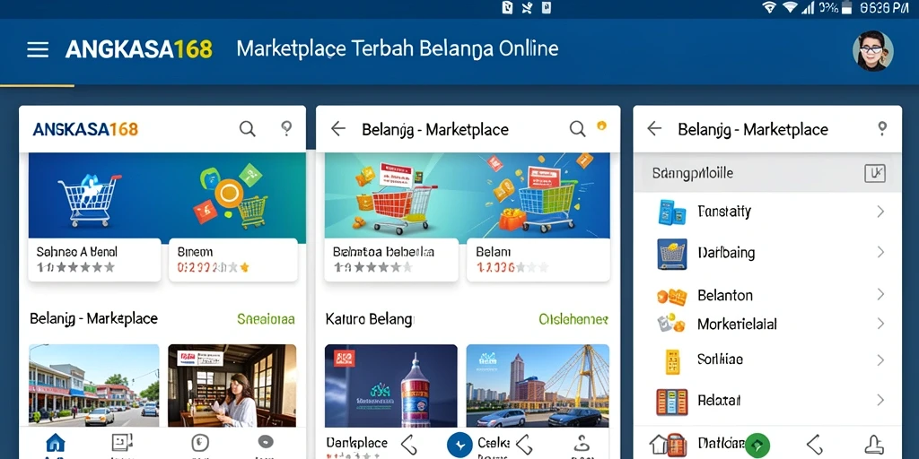 Tampilan antarmuka aplikasi ANGKASA168 yang ramah pengguna.