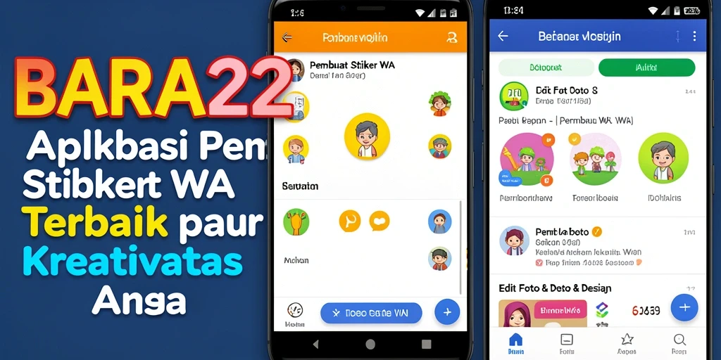 Tampilan aplikasi BARA22 yang memudahkan pembuatan stiker WA.