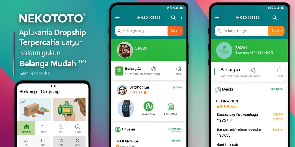 Antarmuka NEKOTOTO yang memudahkan transaksi Dropship.