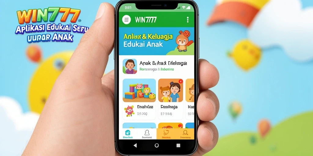 Antarmuka aplikasi WIN777 yang ramah anak dan edukatif.