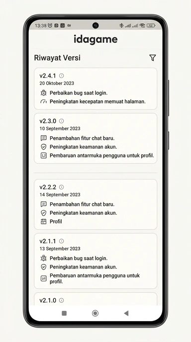 Riwayat Versi idagame untuk Pengguna Android